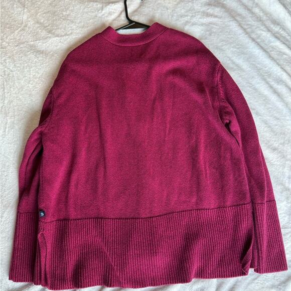 GAP Red Cardigan Sweater with Ribbed Knit Details - Picture 2 of 3